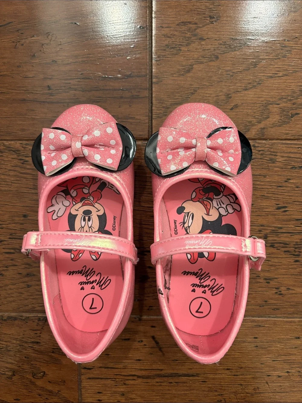 Disney Pink Minnie Mouse Bow Mary Janes